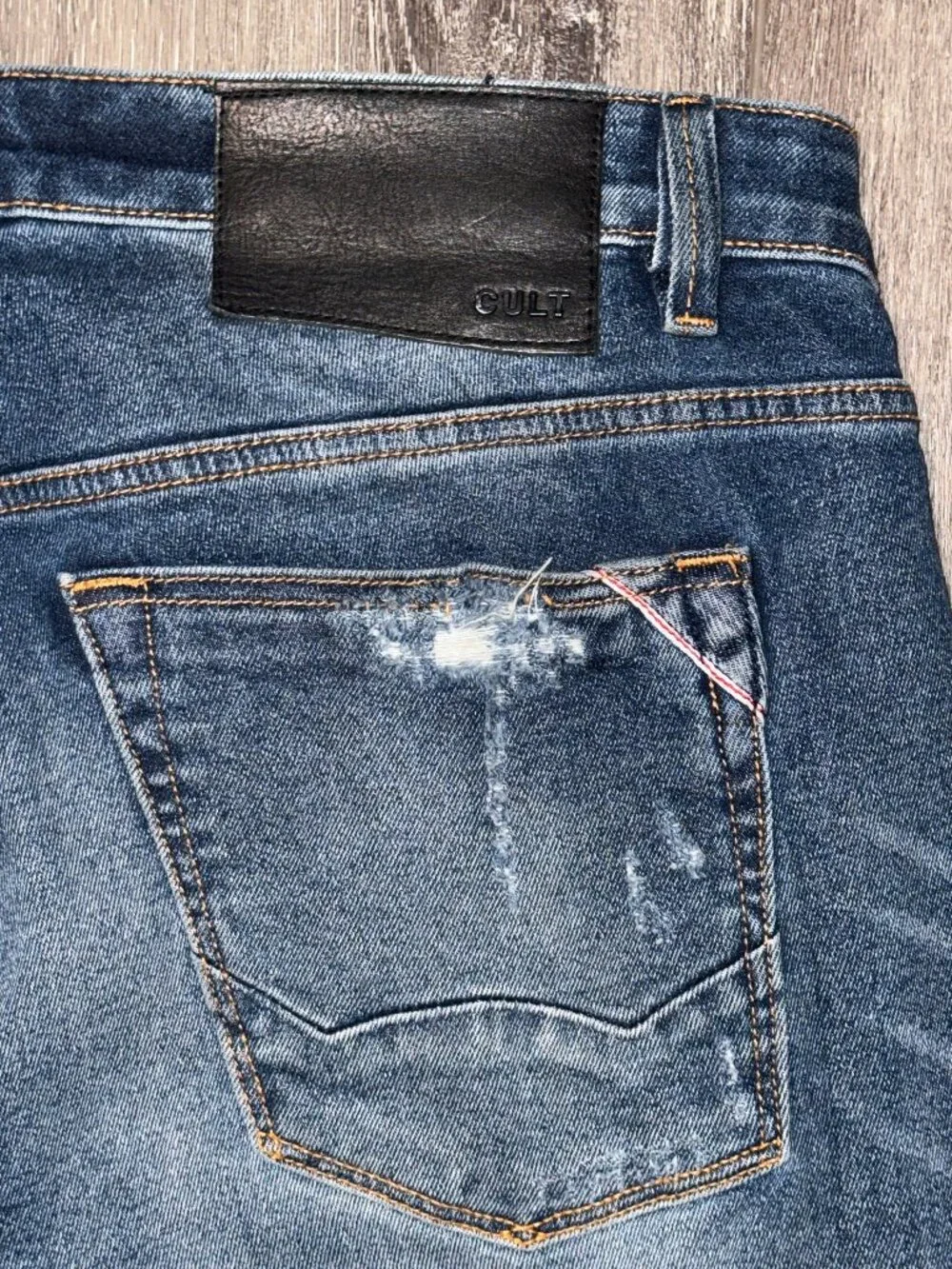 Cult of Individuality Rocker Slim Distressed Jeans Mens 40x33